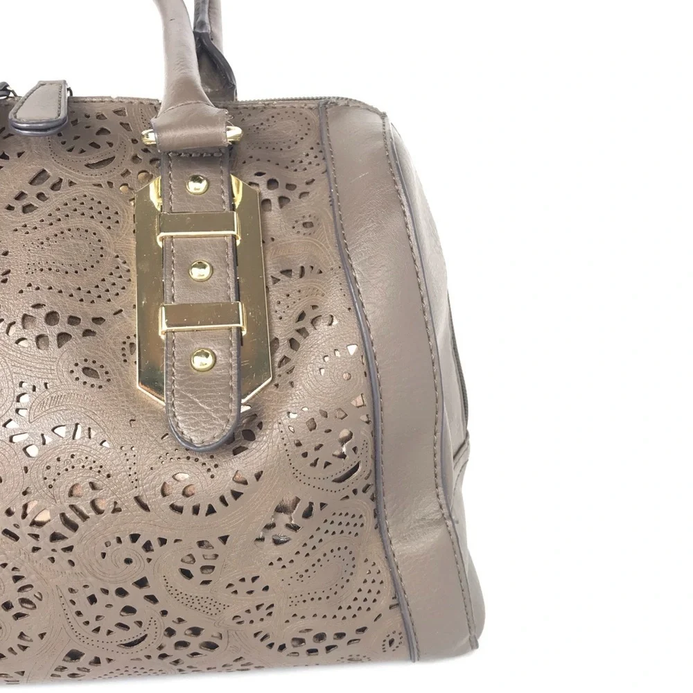 Brown‎ Laser Cut Satchel Bag